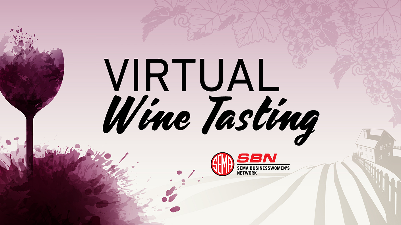Graphic for the SBN Virtual Wine Tasting.