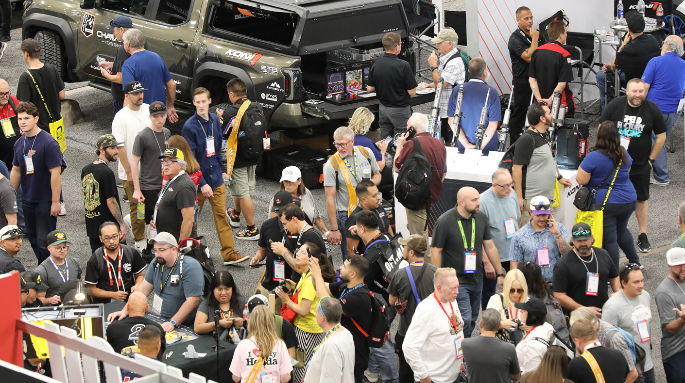Crowds at the SEMA Show.