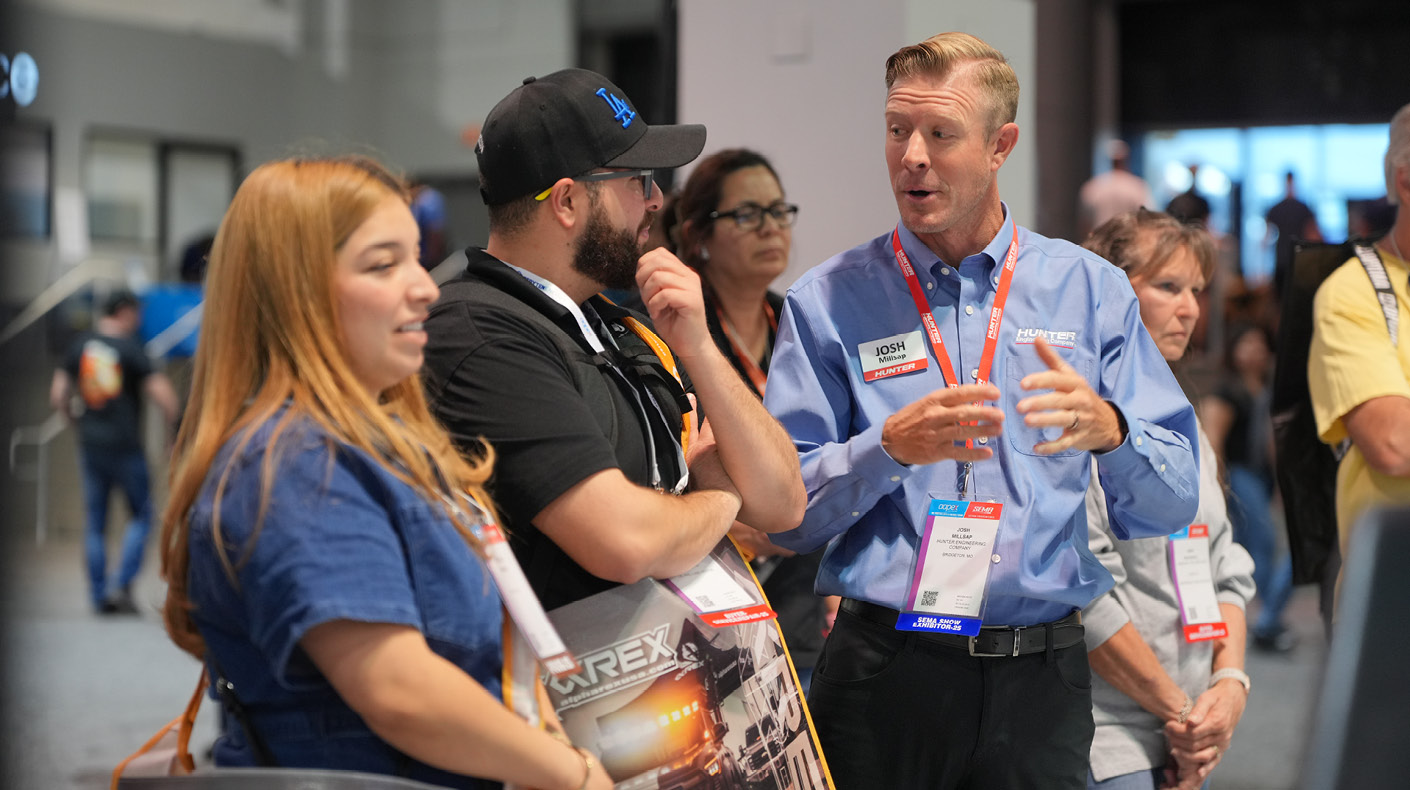 SEMA Show B2B conversation.