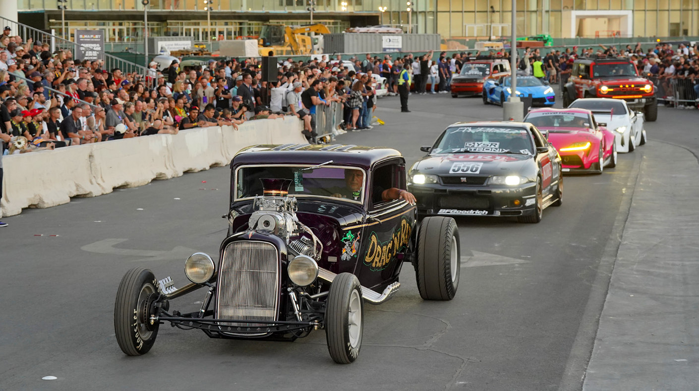 SEMA Show featured vehicles participating in the SEMA Cruise.