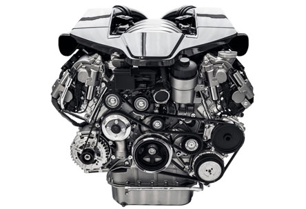 internal combustion engine on a white background