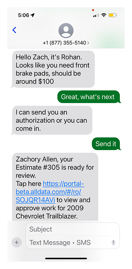 ALLDATA Texting