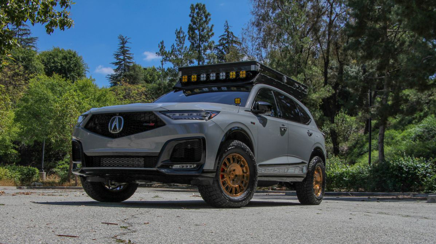 The Acura MDX Type S Overland Concept pictured on a mountain road.
