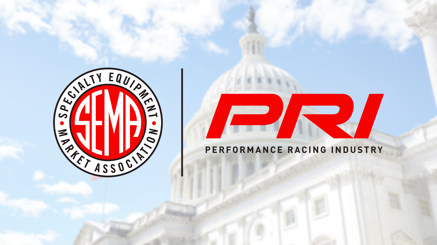 SEMA and PRI logos over a picture of the US capitol.