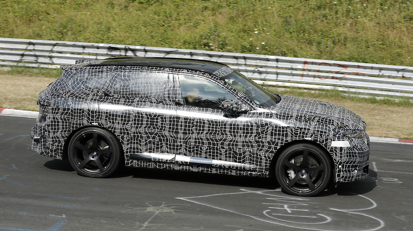 BMW iX5 M testing on track.