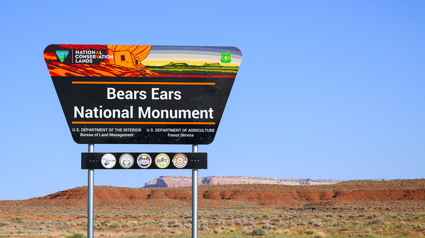Bears Ears National Monument sign.