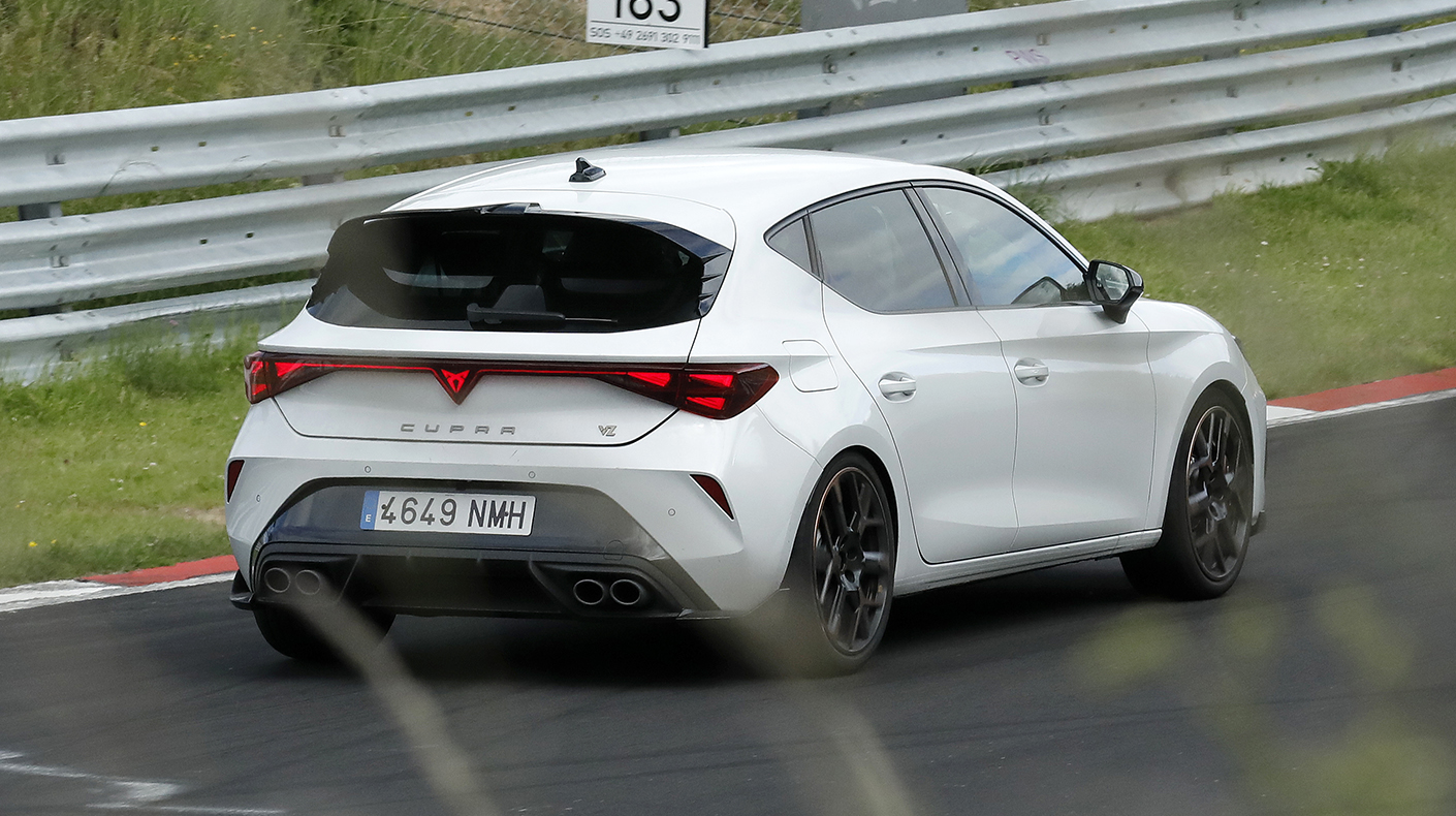 The Cupra Leon VZ TCR testing on the Nurburgring.