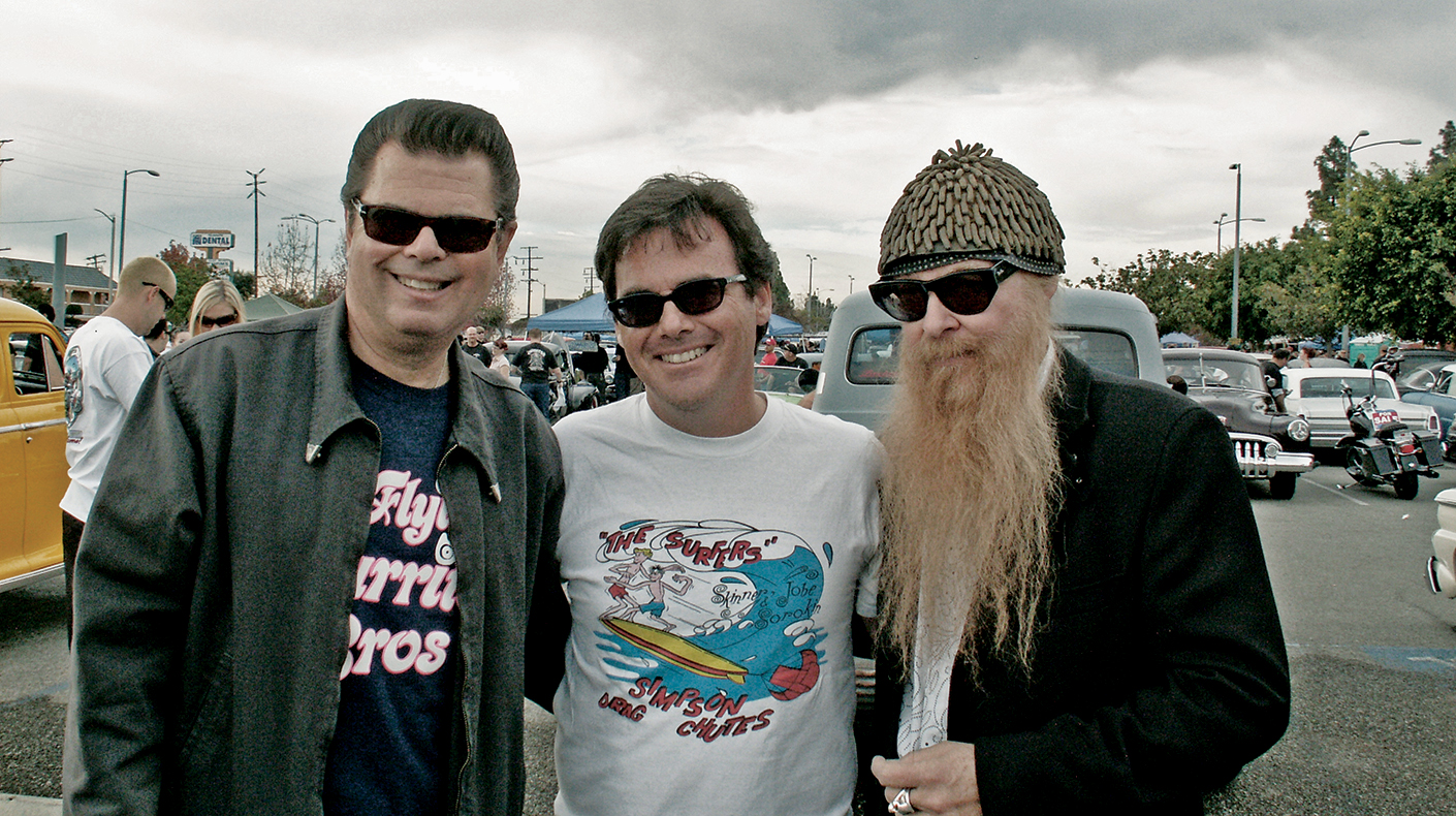 Dean Case pictured with musicians Billy Gibbons and James Austin.