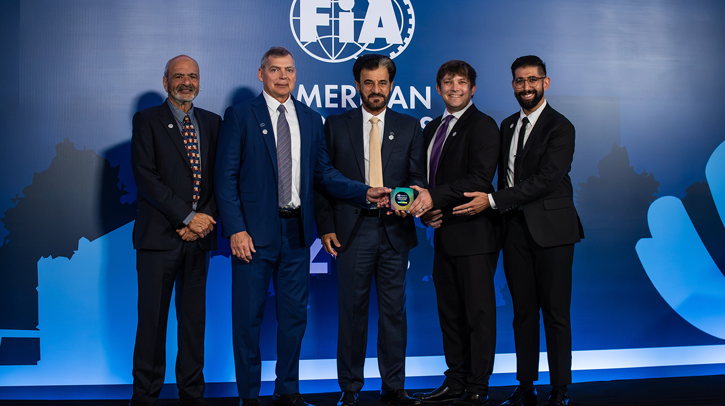 SEMA representatives accepting FIA award.