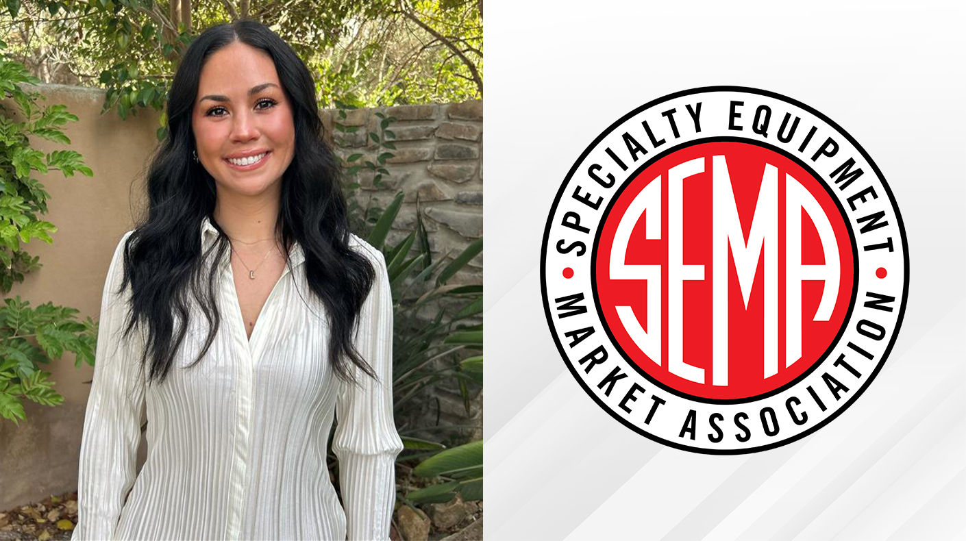 A photo of SEMA Political Director Lauren Wilbor and the SEMA logo.