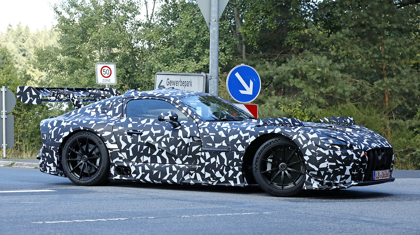 Mercedes-AMG GT Black Series on track.