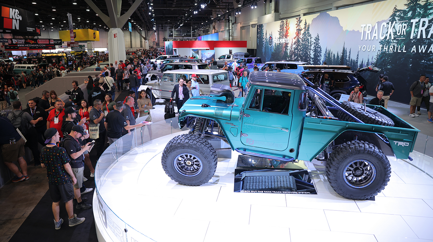 The Toyota booth at the SEMA Show.