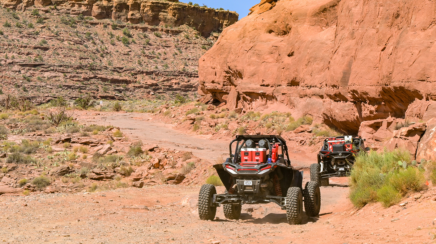 Off-road vehicles driving on public lands.