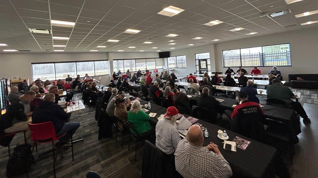 Michigan Speedway Promoters Association meeting in a board room.