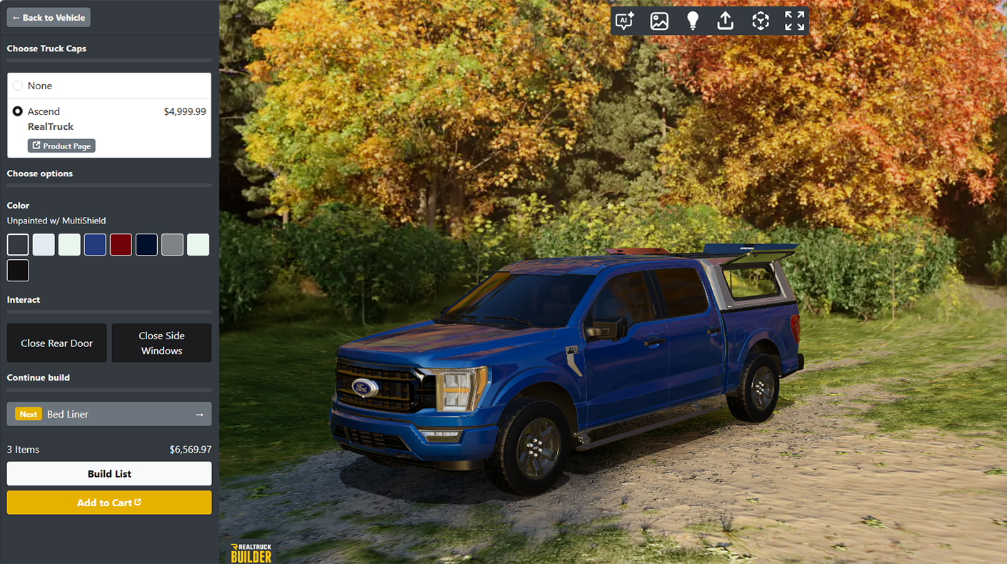 The RealTruck Builder UI