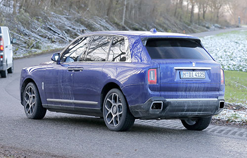 Rolls Royce Cullinan from the rear