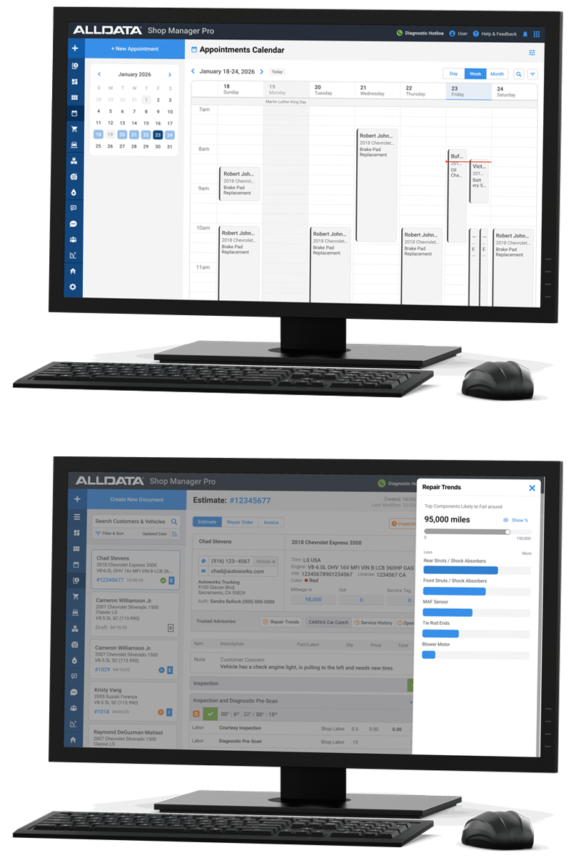 ALLDATA Shop Manager Pro Enhancements.