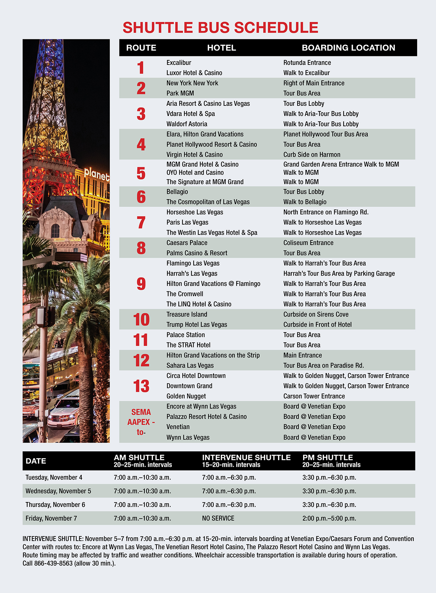 Shuttle Bus Schedule