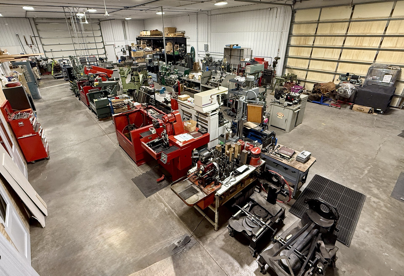 A wide shot of the new V8 Speed and Resto Shop engine and machine shop.