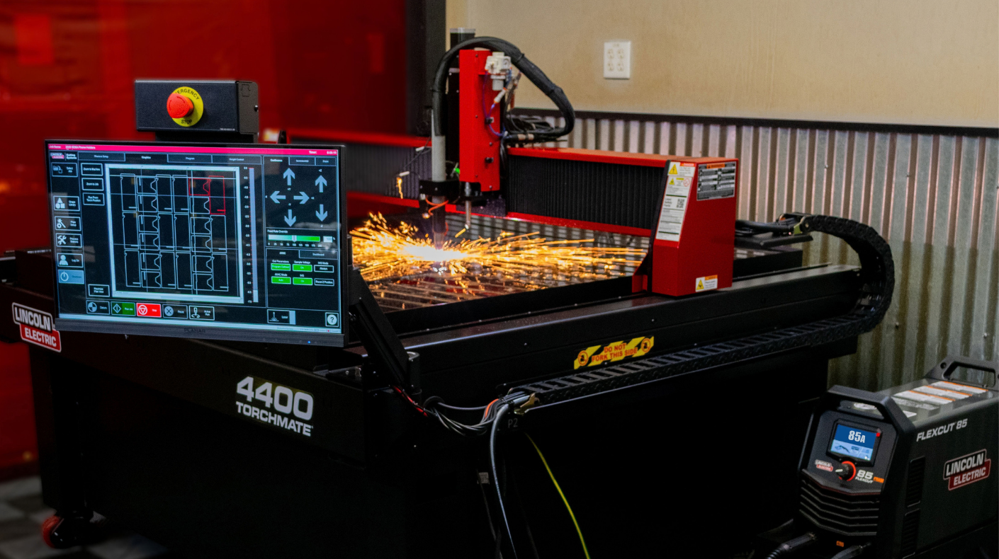 The Torchmate® 4400 CNC plasma cutting table demonstrates automated part production for small businesses, fabricators and educational programs.