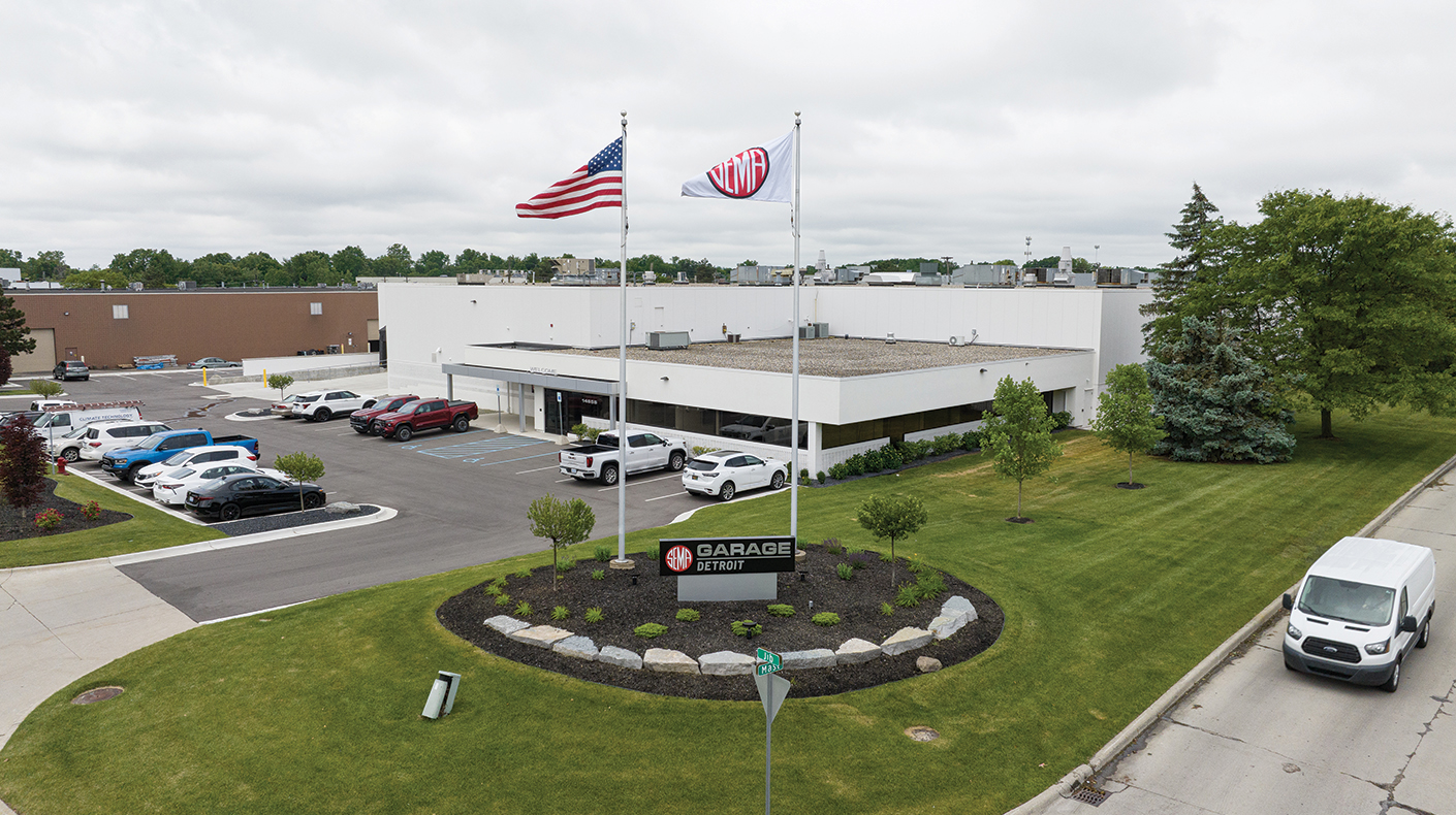 An exterior shot of SEMA Garage Detroit