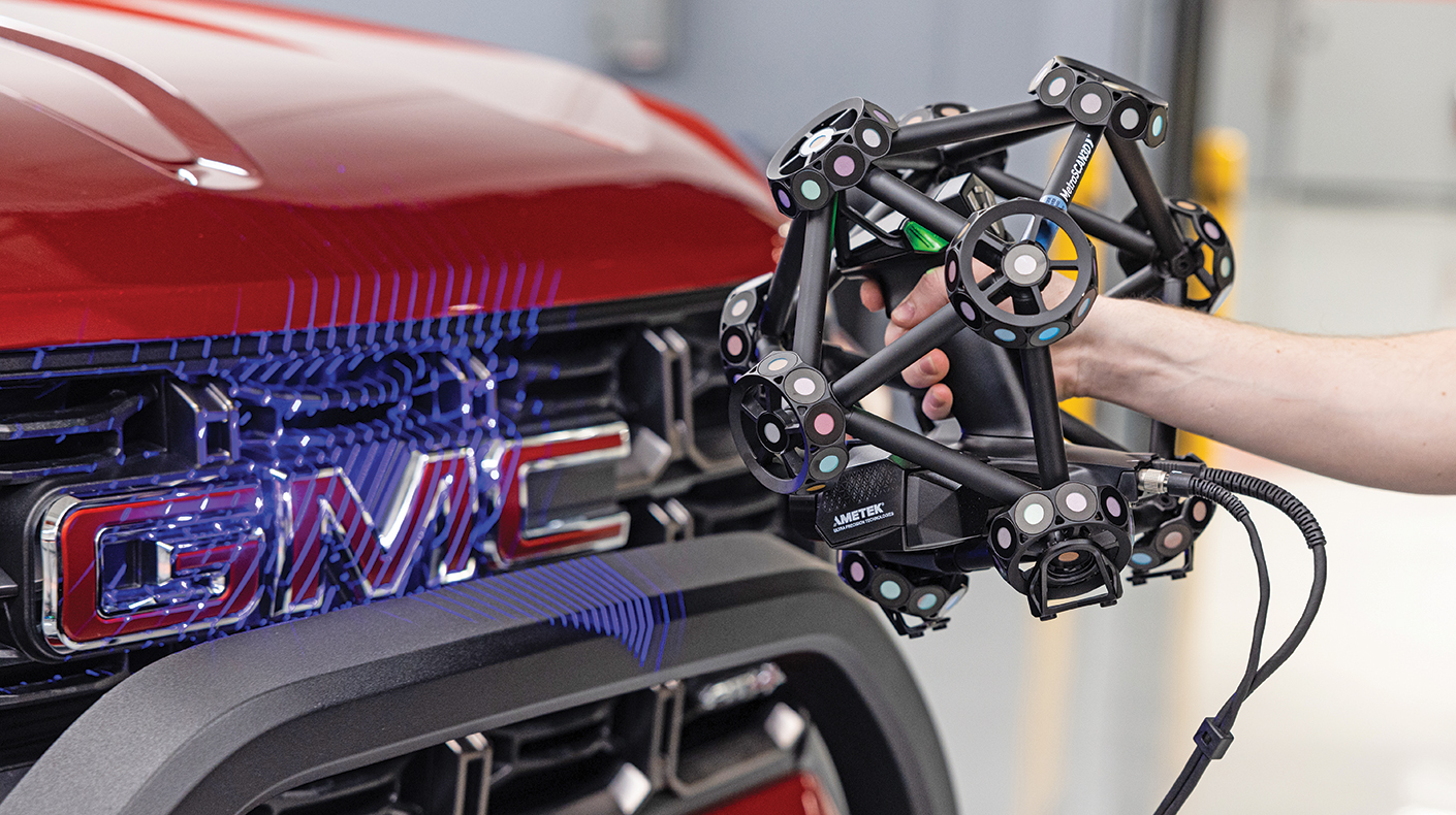 3D scanning a vehicle in the SEMA Garage.