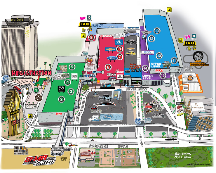 SEMA Show Map